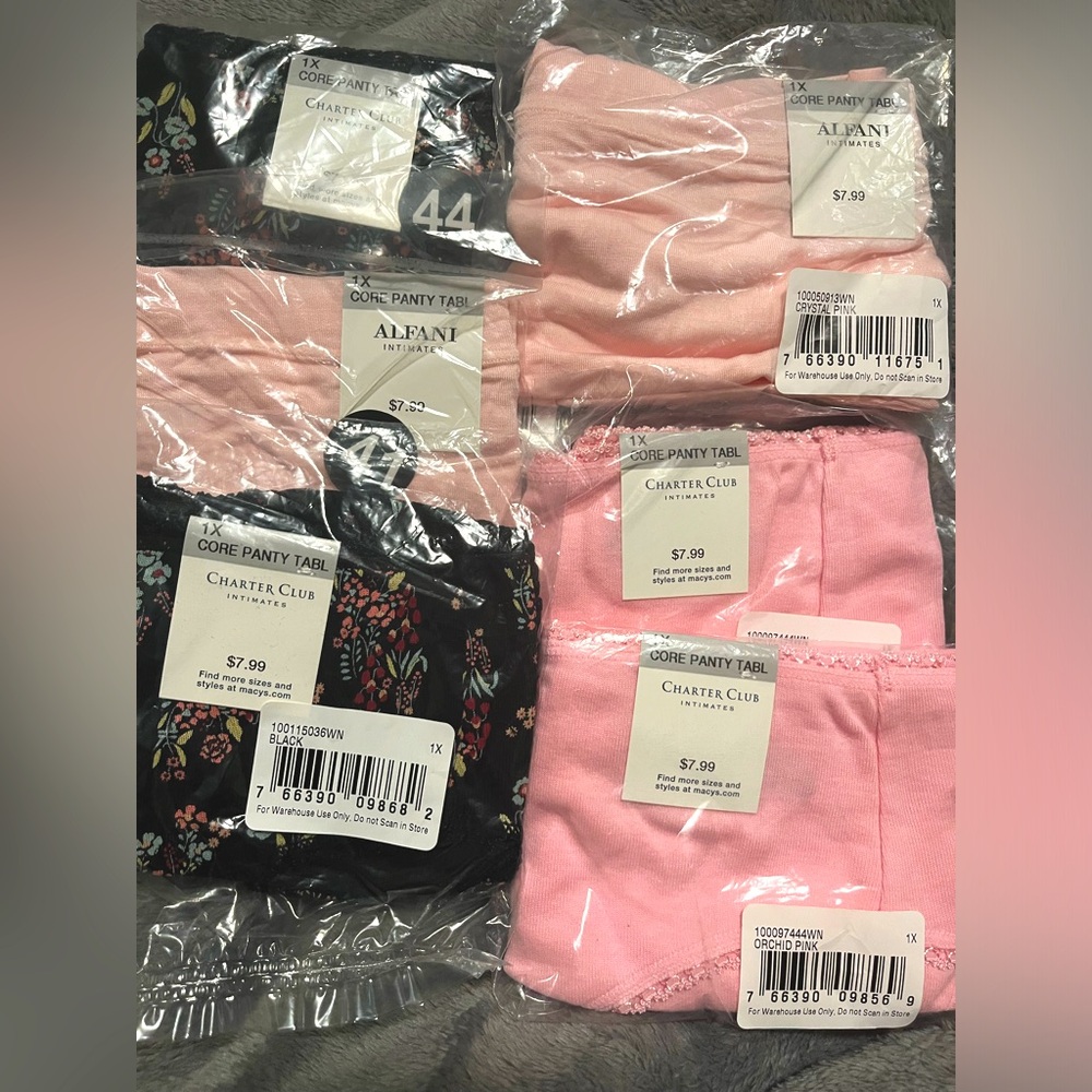 NWT 6 pairs of size 1x undies. Super soft!